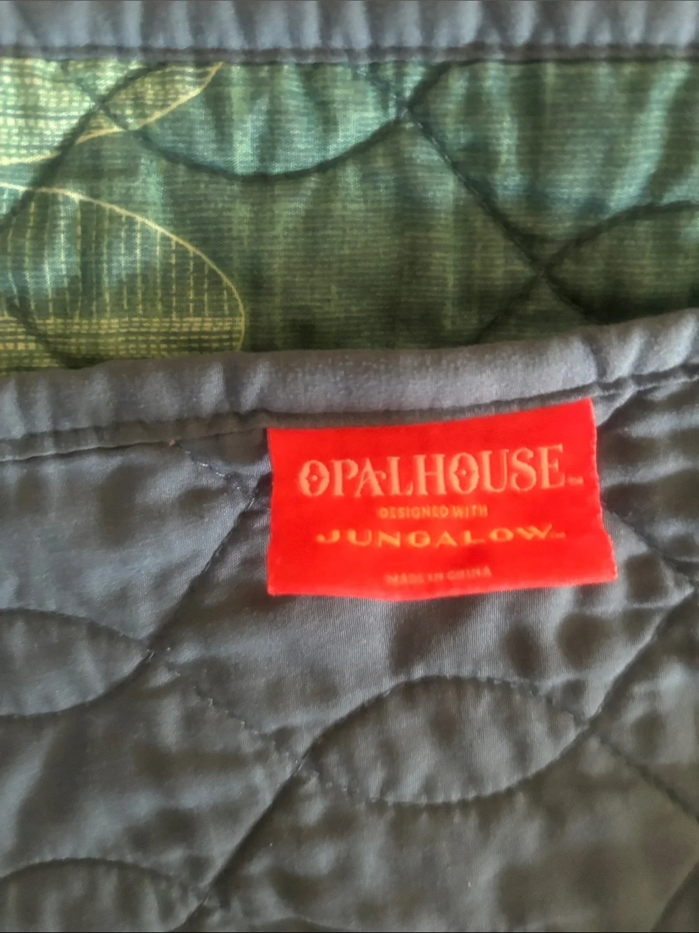 Opalhouse Teal and Navy Quilted Throw. Twin XL quilt and sham.